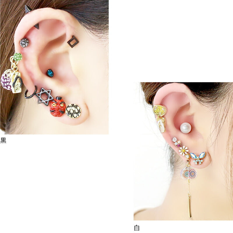 【廃盤】 ボディピアス 軟骨ピアス 14G 16G 18G チャーム 和風 下駄 サンダル 夏 チャーム0186 ピアス 軟骨ピアス ボディーピアス ボディピ 14ゲージ 16ゲージ パーツ ピアスパーツ 凛 ボディピアス専門店 耳 りん「BP」「CHA」「ORI」