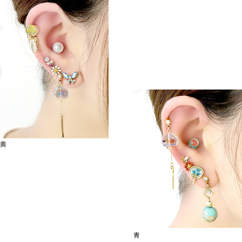 【全品送料無料】 キャッチ 14G 12G ボディピアス 軟骨ピアス うちわ 団扇 軟骨 ピアス かわいい カスタマイズ パーツ アレンジ 日本製 メイドインジャパン 着物 浴衣 和風  夏  14ゲージ 12ゲージ ボディーピアス 凛 軟骨用 ボディピアス専門店 なんこつピアス 耳 りん