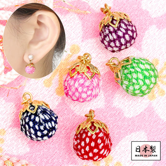 【全品送料無料】 軟骨ピアス 14G ボディピアス 16G 18G チャーム 和風 ちりめん 和柄 14ゲージ 12ゲージ 18ゲージ ボディーピアス 凛 軟骨用 ボディピアス専門店 なんこつピアス 耳 りん 「BP」 「CHA」 チャーム0187