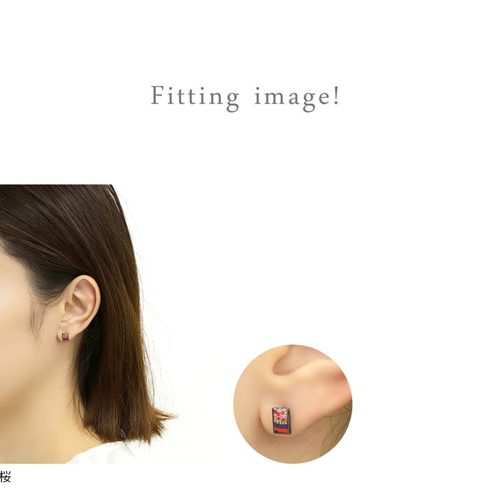 ori-114 軟骨ピアス 14G ボディピアス 12G 花札 16G 18G 花かるた 和 和風 日本製 アレンジ パーツ カスタマイズ 14ゲージ 12ゲージ ピアス 片耳 軟骨 ピアス