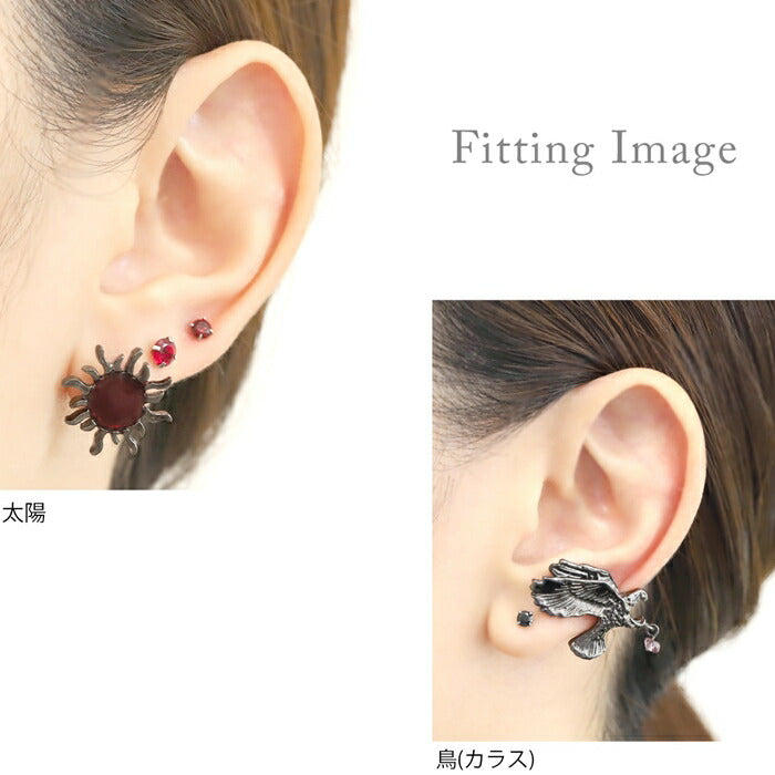 【全品送料無料】 キャッチ ボディピアス 14G 12G 目玉 太陽 刀 カラス ソード サージカルステンレス 金属アレルギー対応 ブラック レッド チャーム 刀 からす 軟骨ピアス かっこいい カスタマイズ かわいい ボディーピアス メンズ レディース 片耳用 凛 RIN
