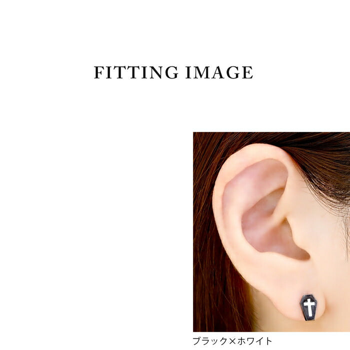 ori-151 ボディピアス キャッチ 18G 16G 14G 12G 軟骨ピアス クロス 十字架 パーツ ブラック ホワイト ブラック パープル カスタマイズ 軟骨用 ピアスキャッチ ピアスパーツ ネジ式 ねじ式 合金 耳たぶ