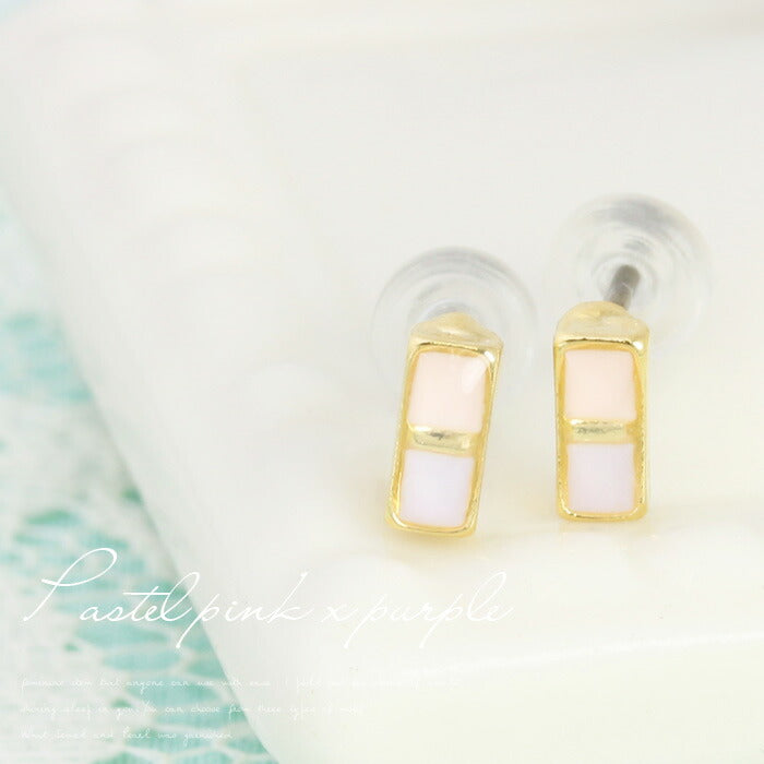 【廃盤】 ファッションピアス0026/チタン/チタンピアス/キューブ/ノンアレルギー「Fピアス」