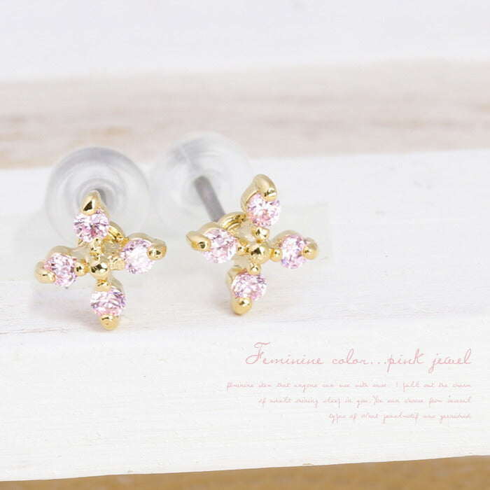 【廃盤】 ファッションピアス0034/チタン/チタンピアス/クロス/プチ/ノンアレルギー「Fピアス」