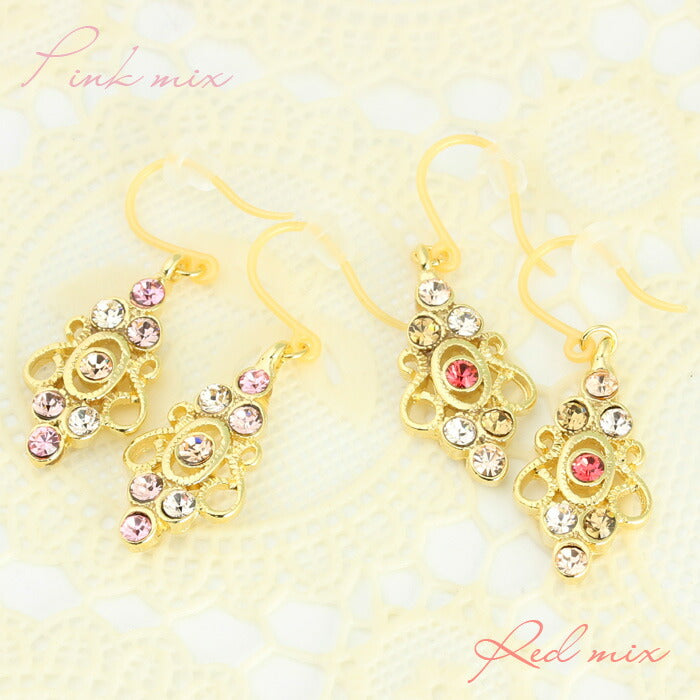 【廃盤】 ファッションピアス0039/樹脂/樹脂ピアス/ゴールド/ジュエル/フック式「Fピアス」
