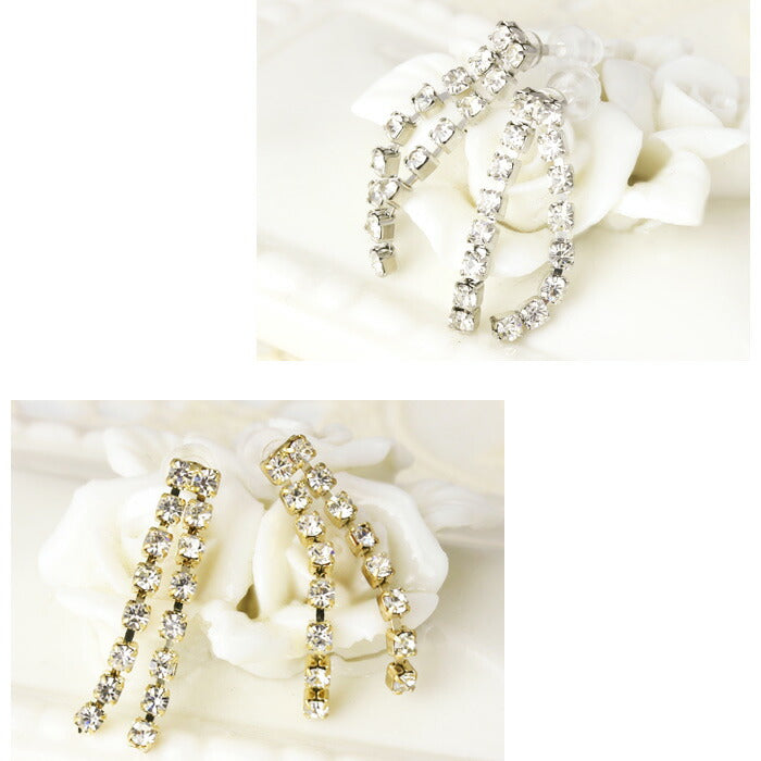 【廃盤】 ファッションピアス0014/樹脂/樹脂ピアス/ジュエル/シルバー/ゴールド「Fピアス」