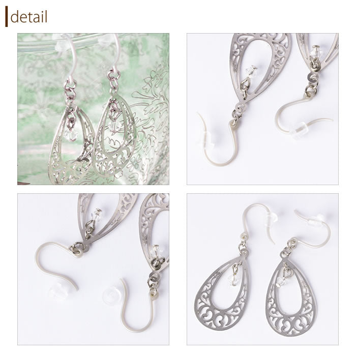 【廃盤】 ファッションピアス0020/樹脂/樹脂ピアス/ティアドロップ/チャーム「Fピアス」