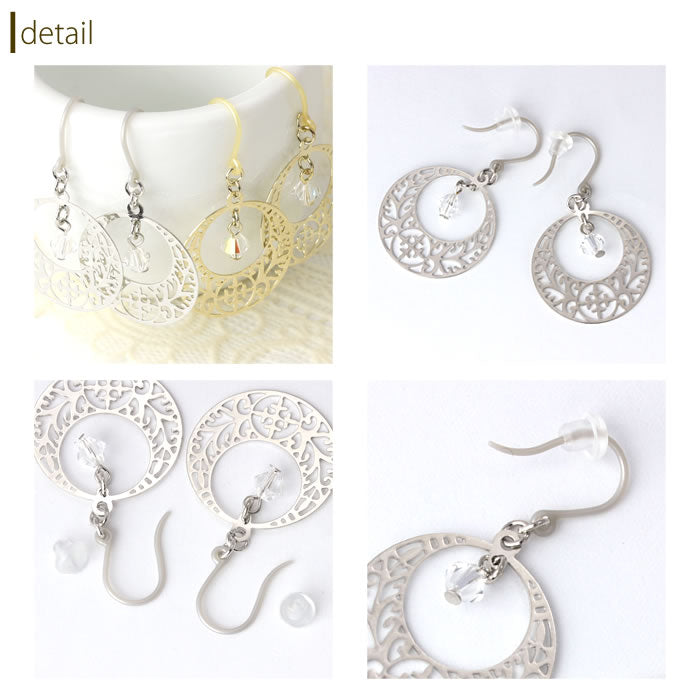 【廃盤】 ファッションピアス0010/樹脂/樹脂ピアス/シルバー/ゴールド/ノンアレルギー「Fピアス」