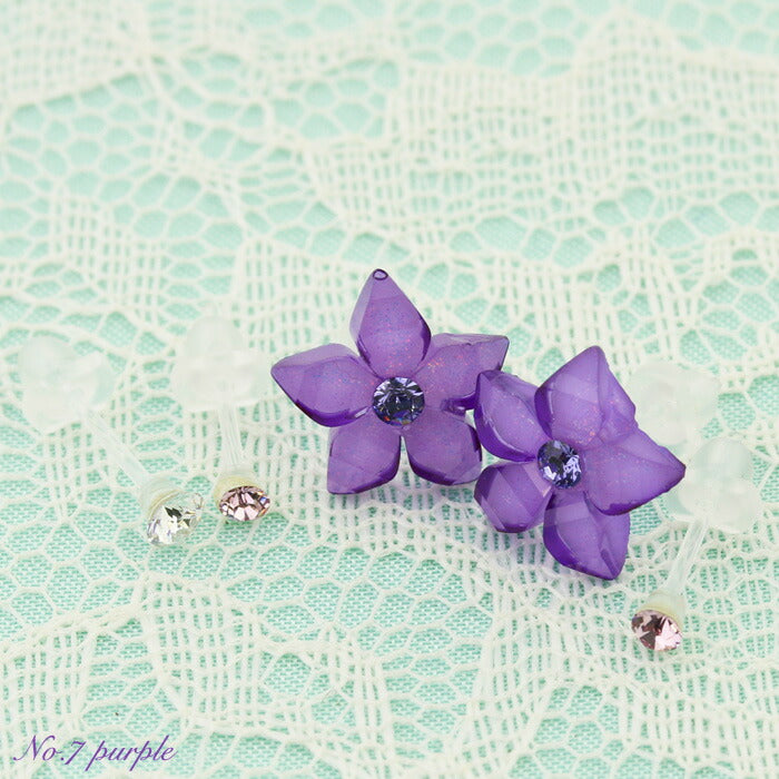 【廃盤】 セットピアス0049/花/はな/フラワー/樹脂/樹脂ピアス/ノンアレルギー「Fピアス」
