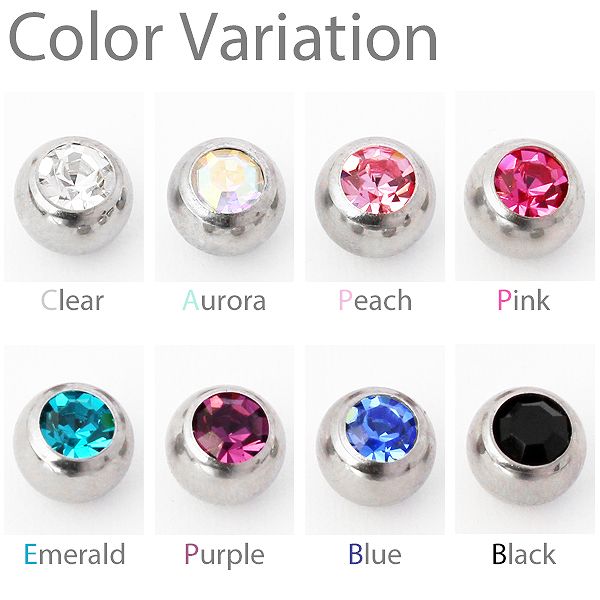 【全品送料無料】 ボディピアス キャッチ 18G 14G 16G 12G 軟骨ピアス 舌ピアス へそピアス かわいい ボール ジュエル キラキラ おしゃれ ネジ式 パーツ カスタマイズ おしゃれ 舌ピアス ラブレット へそピアス  軟骨 ピアス ボディーピアス