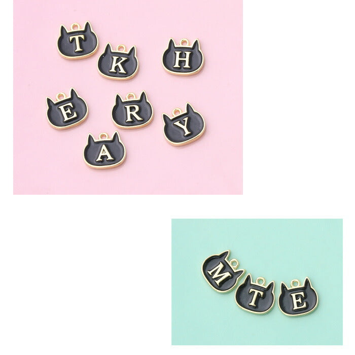 【廃盤】 チャーム0048/ねこ/猫/ネコ/イニシャル/ボディピアス/ボディピ「BP」「CHA」