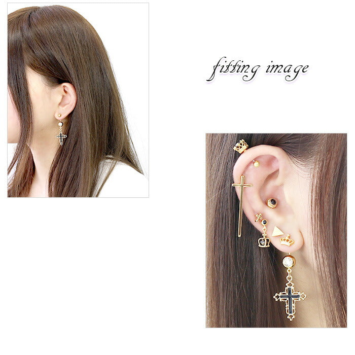 【廃盤】 へそピアス かわいい 14G 18G へそピアス0335 ヘソピ ネイブル クロス ヘソピアス へそぴあす へそぴ ボディピアス ボディーピアス ボディピ ピアス「BP」「HSP」 ボディピ へそピ バナナバーベル バーベルピアス サージカルステンレス ステンレス カーブドバーベル