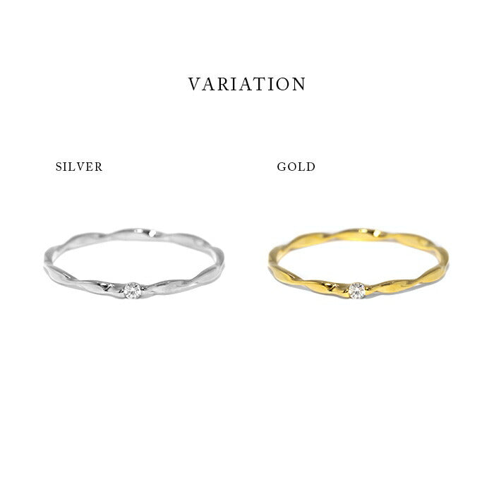 ring-12 リング 指輪 レディース シルバー ゴールド 金属アレルギー シンプル 18k 18金 k18 ニッケルフリー 5号 7号 9号 11号 13号 ファッションリング ゴールドリング シルバーリング 18Kコーティング キラキラ ツイスト 細 大人 上品 かわいい 大人可愛い 凛