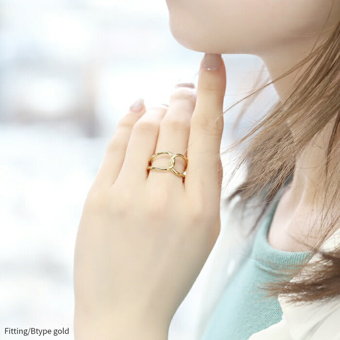 ring-26 リング 指輪 18k 18金 12号 金属アレルギー 金属アレルギー対応 アクセサリー ツイスト シルバー ゴールド レディース メンズ ピンキーリング ファッションリング おしゃれ 大きい シンプル かわいい 上品 エレガント プレゼント ギフト 重ね付け 凛