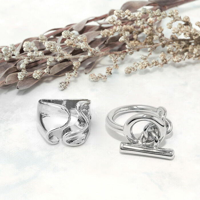 ring-2 リング 指輪 アクセサリー レディース メンズ おしゃれ 大きい シンプル かわいい シルバー シルバーアクセ 合金 オープンリング デイリー カジュアル 上品