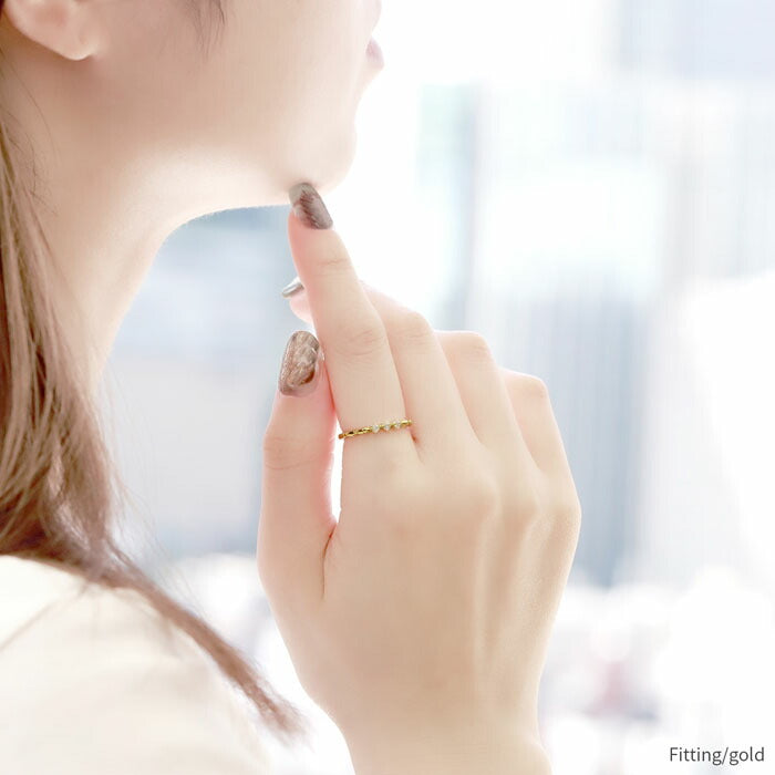ring-51 リング 指輪 レディース  アクセサリー シルバー ゴールド シンプル 18k 18金 8号 10号 12号 金属アレルギー ジュエル 重ね付け 重ねづけ ファッションリング ゴールドリング シルバーリング キュービックジルコニア ロジウムコーティング 凛