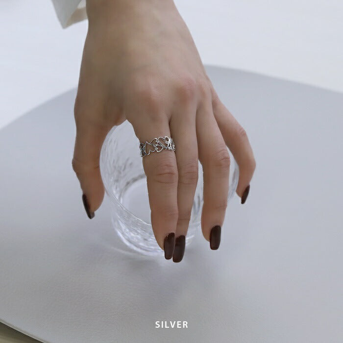 ring-82 リング 指輪 レディース アクセサリー 金属アレルギー ハート シルバー ゴールド シンプル 12号 ファッションリング 16k ロジウムコーティング ゴールドリング シルバーリング 高見え 高みえ プチプラ キュービックジルコニア 凛