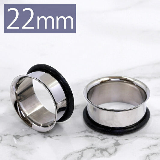 【全品送料無料】 ボディピアス 22mm トンネル シングルフレア シングルフレアアイレット シンプル プラグ ホール 片耳用 サージカルステンレス 耳