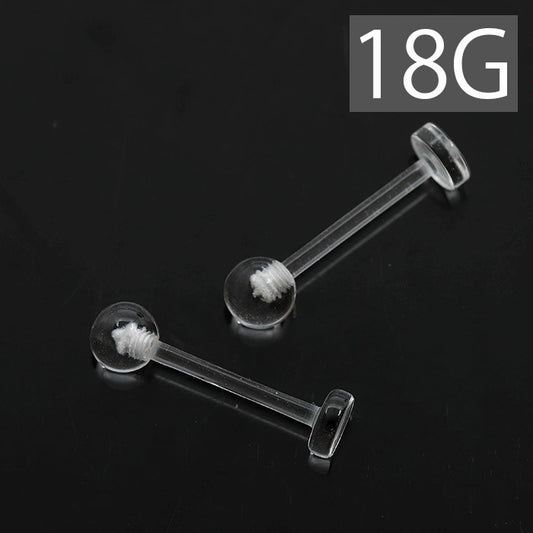 【廃盤】 透明ピアス 18G ボディピアス 軟骨ピアス ピアス ラブレットスタッド 透ピ シークレット アクリル ストレートバーベル ストレート バーベル 透明 クリア シンプル クリアピアス 便利アイテム 目立たない メンズ レディス 軟骨1174