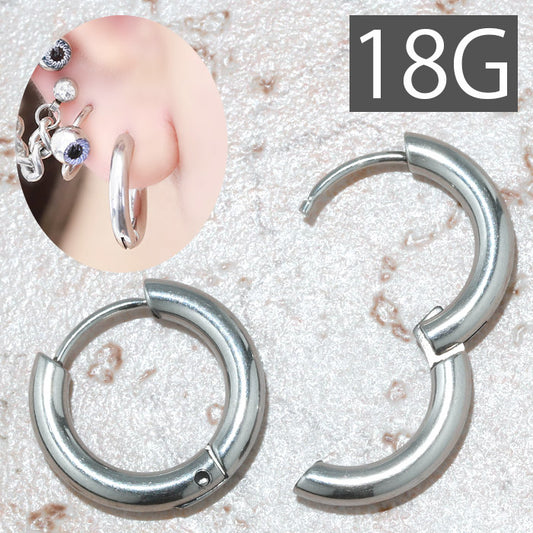 【廃盤】 【全品送料無料】 ボディピアス 18G 軟骨ピアス ピアス ワンタッチ フープピアス シンプル メンズ レディス サージカルステンレス 軟骨1176
