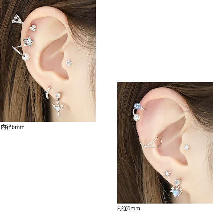 ★【全品送料無料】 ボディピアス キャッチ 18G 16G 14G 軟骨ピアス つけっぱなし サージカルステンレス 金属アレルギー対応 カスタマイズ かわいい メンズ ファーストピアス セカンドピアス シンプル スパイラルバーベル 片耳用 軟骨 ピアス ボディーピアス