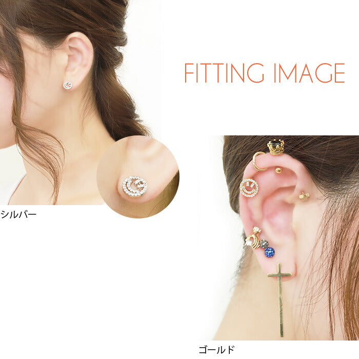 【廃盤】 【全品送料無料】 軟骨ピアス かわいい 16G ボディピアス スマイル ニコちゃん 16ゲージ  ストレートバーベル サージカルステンレス 耳