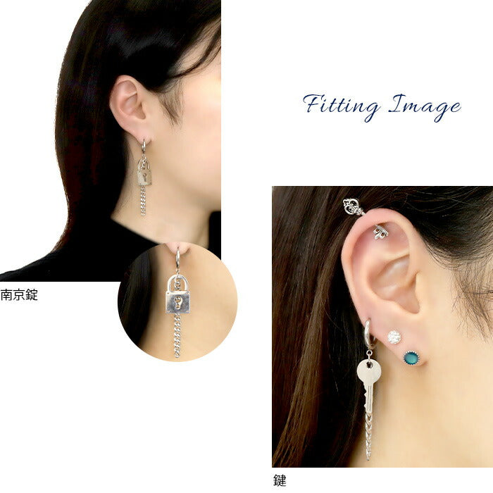 【全品送料無料】 ボディピアス 18G 軟骨ピアス リング セグメントリング ワンタッチ 鍵 カギ 南京錠 錠前 かぎ キー チェーン フープ リング 片耳用 サージカルステンレス 耳 金属アレルギー対応 フープピアス 軟骨 ピアス ボディーピアス