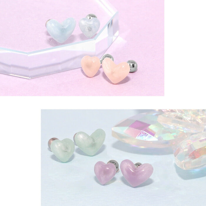 【全品送料無料】 軟骨ピアス 16G ボディピアス かわいい パステル サージカルステンレス 金属アレルギー対応 ハート カラフル マーブル 軟骨 ピアス ボディーピアス なんこつぴあす ピアス Pierce レディース 片耳用