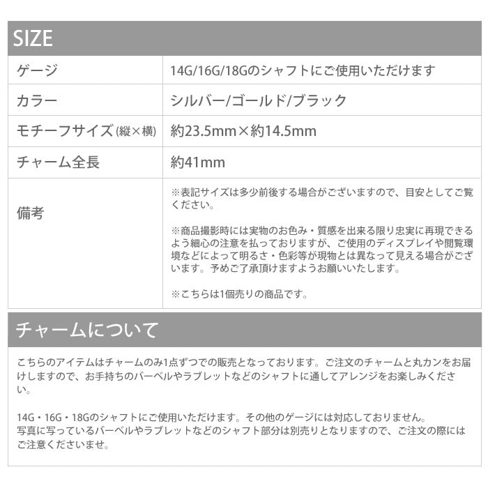 【廃盤】 チャーム0102/トライアングル/カスタマイズ/ボディピアス/ボディピ「BP」「CHA」