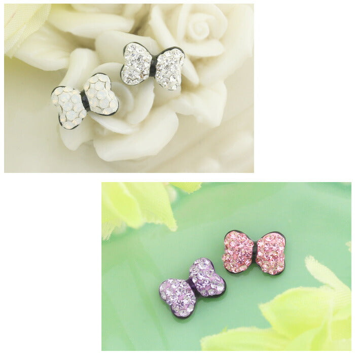 【廃盤】 ボディピアス 18G 16G キャッチ 0175 リボン 軟骨ピアス ジュエル パヴェ クッションリボン ピアス ボディーピアス カスタマイズ パーツ 「BP」「CUS」「ms」|ボディピ 16ゲージ 軟骨用 ピアスキャッチ 18ゲージ ピアスパーツ ネジ式 バーベル ラブレット