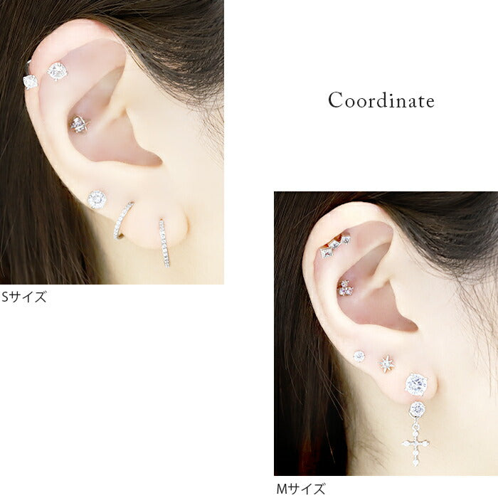 【廃盤】 t1501-106 ボディピアス キャッチ 16G 14G チャーム  軟骨ピアス サージカルステンレス 金属アレルギー対応 かわいい レディース ファーストピアス セカンドピアス かわいい ボディーピアス  サーフェイスバーベル 軟骨 ピアス ジュエル スタイリッシュ