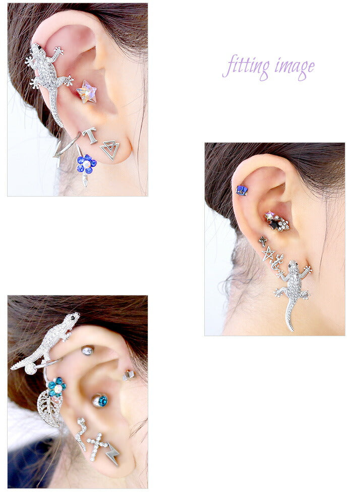 【廃盤】 【全品送料無料】 ボディピアス 16G 軟骨ピアス 16G 軟骨0935 16ゲージ トカゲ ジュエル 個性派 スタイリッシュ ストレートバーベル ボディーピアス 凛 軟骨用 ボディピアス専門店 なんこつピアス 耳 りん サージカルステンレス「BP」「NAN」 「uniq」