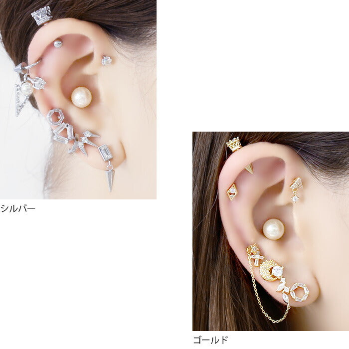 【廃盤】 【全品送料無料】 ボディピアス 軟骨ピアス 16G サークル ジュエル ヘキサゴン 軟骨1018 「BP」 「NAN」 ボディーピアス 16ゲージ 軟骨 ピアス ステンレス 六角形 宝石 円