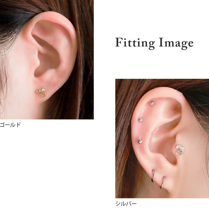 【全品送料無料】 軟骨ピアス 16G ボディピアス かわいい キャッチ チャーム サージカルステンレス 金属アレルギー対応 カメレオン かめれおん 爬虫類 は虫類 キラキラ おしゃれ ストレートバーベル 片耳用 ファーストピアス セカンドピアス メンズ