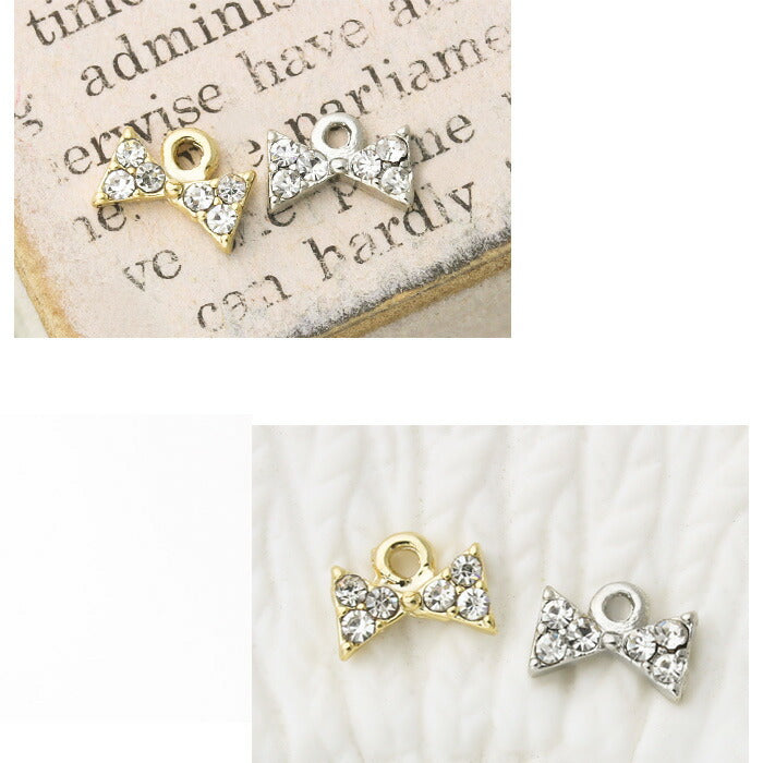 t8262-16-c チャーム0051/リボン/りぼん/チャーム/ジュエル/ボディピアス/ボディピ「BP」「CHA」