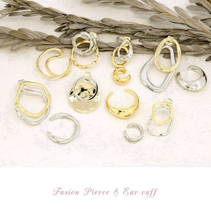 【廃盤】 【全品送料無料】 イヤーカフ セット 2way ファッションピアス イヤカフ イヤーカフス set 重ねづけ 片耳用 アクセサリー シルバー ゴールド