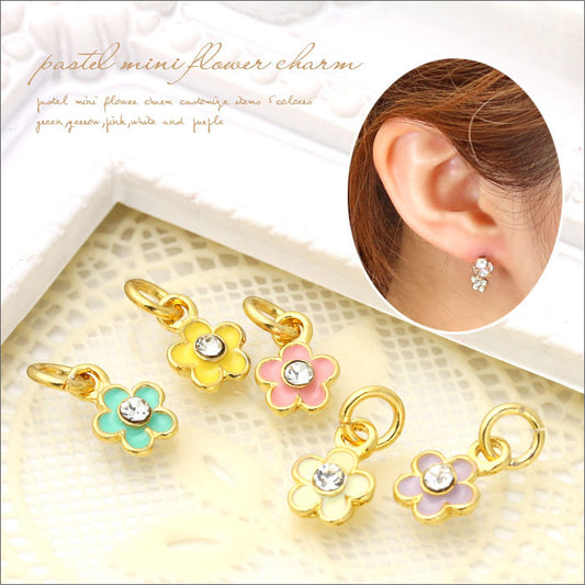 【廃盤】 チャーム0030/パステル花/ボディピアス/ボディーピアス/ボディピ/パーツ/カスタマイズ「BP」「CHA」【180226】