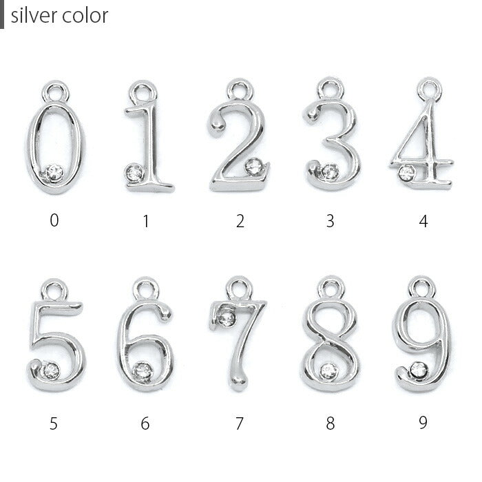 【全品送料無料】 ボディピアス 軟骨ピアス 14G 16G 18G 数字 ナンバー チャーム シルバー ゴールド