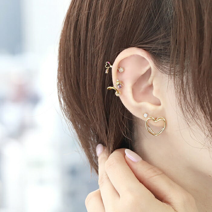 t9192-101 ボディピアス 軟骨ピアス 16G くも クモ 蜘蛛 スパイダー ピアス 金属アレルギー つけっぱなし サージカルステンレス シルバー ゴールド ピンクゴールド レディース キャッチ キラキラ セカンドピアス シンプル トラガス 片耳用