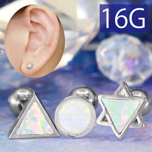 【廃盤】 ボディピアス 16G 軟骨ピアス ピアス 星 三角 マル ホログラム ストレートバーベル セカンドピアス サージカルステンレス 金属アレルギー「BP」「NAN」