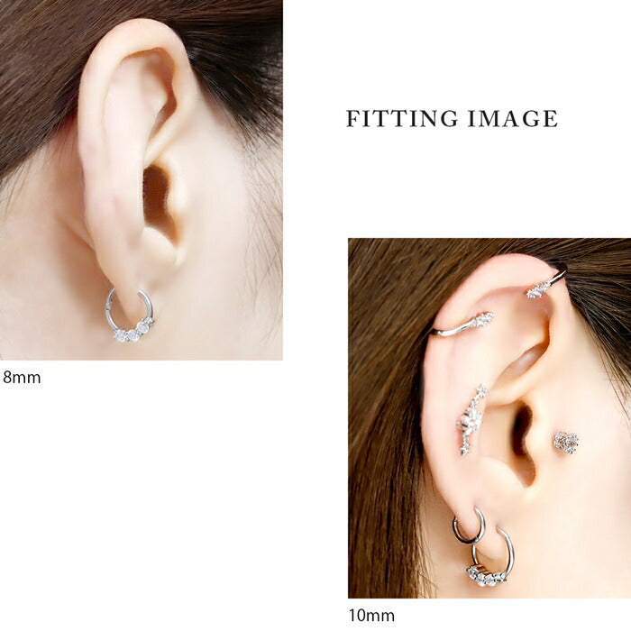 【廃盤】 【全品送料無料】 ボディピアス 16G 軟骨ピアス リングピアス フープピアス ジュエル キャッチレス サージカルステンレス 金属アレルギー対応 かわいい 可愛い ワンタッチ シルバー シンプル 片耳用 オービタル ヘリックス 耳 耳たぶ用