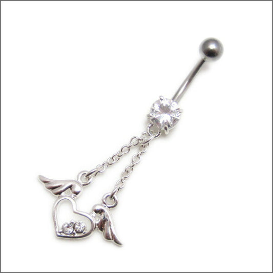 【廃盤】 へそピアス かわいい 14G へそピアス0228 ハートチャーム ぶら下がり ヘソピアス ヘソピ へそぴ ボディピアス ボディーピアス ボディピ ピアス「BP」「HSP」 ボディピ へそピ バナナバーベル バーベルピアス ぶらさがり レディース サージカルステンレス ステンレス